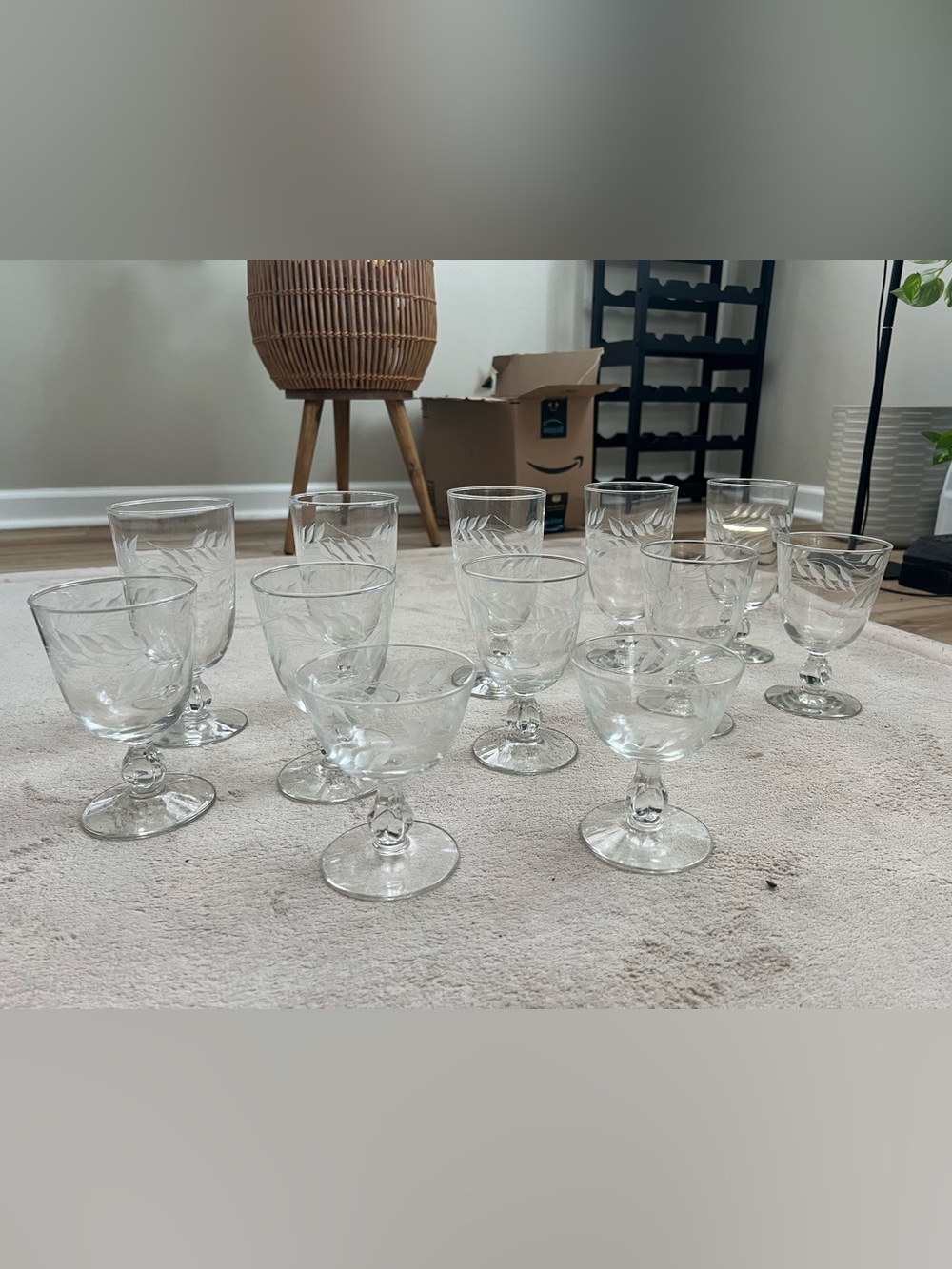 Vintage Libbey Glass Goblet Set